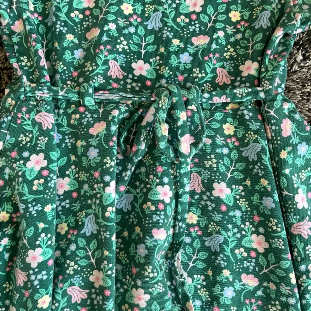 FLORENCE EISEMAN Green Ditsy Floral Long Sleeve Skater Twirl Dress Girls 3T